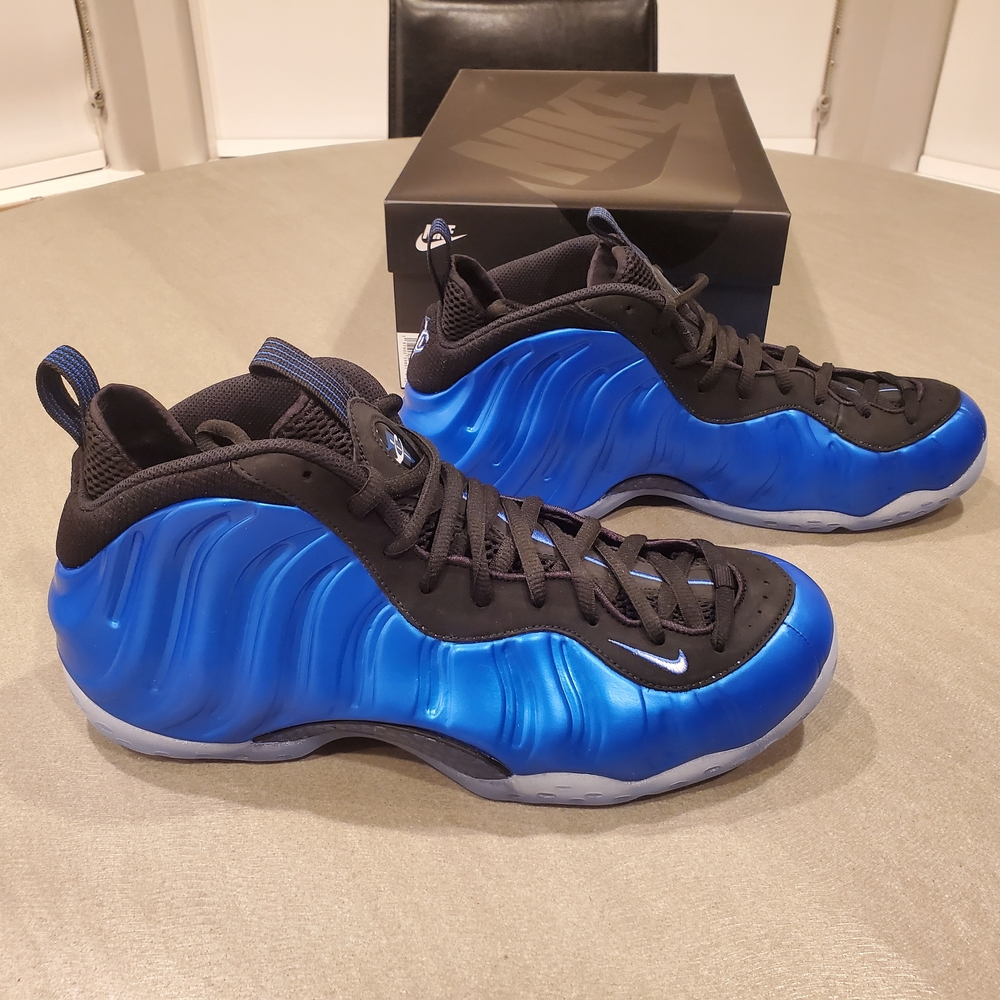 Nike Blue and Black Foamposite Sneakers